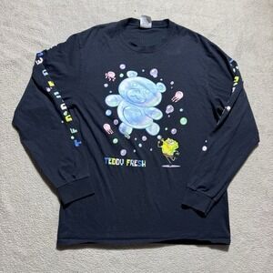 Teddy Fresh x‎ Spongebob Squarepants Shirt Adult Large Blowing Bubbles Graphic T